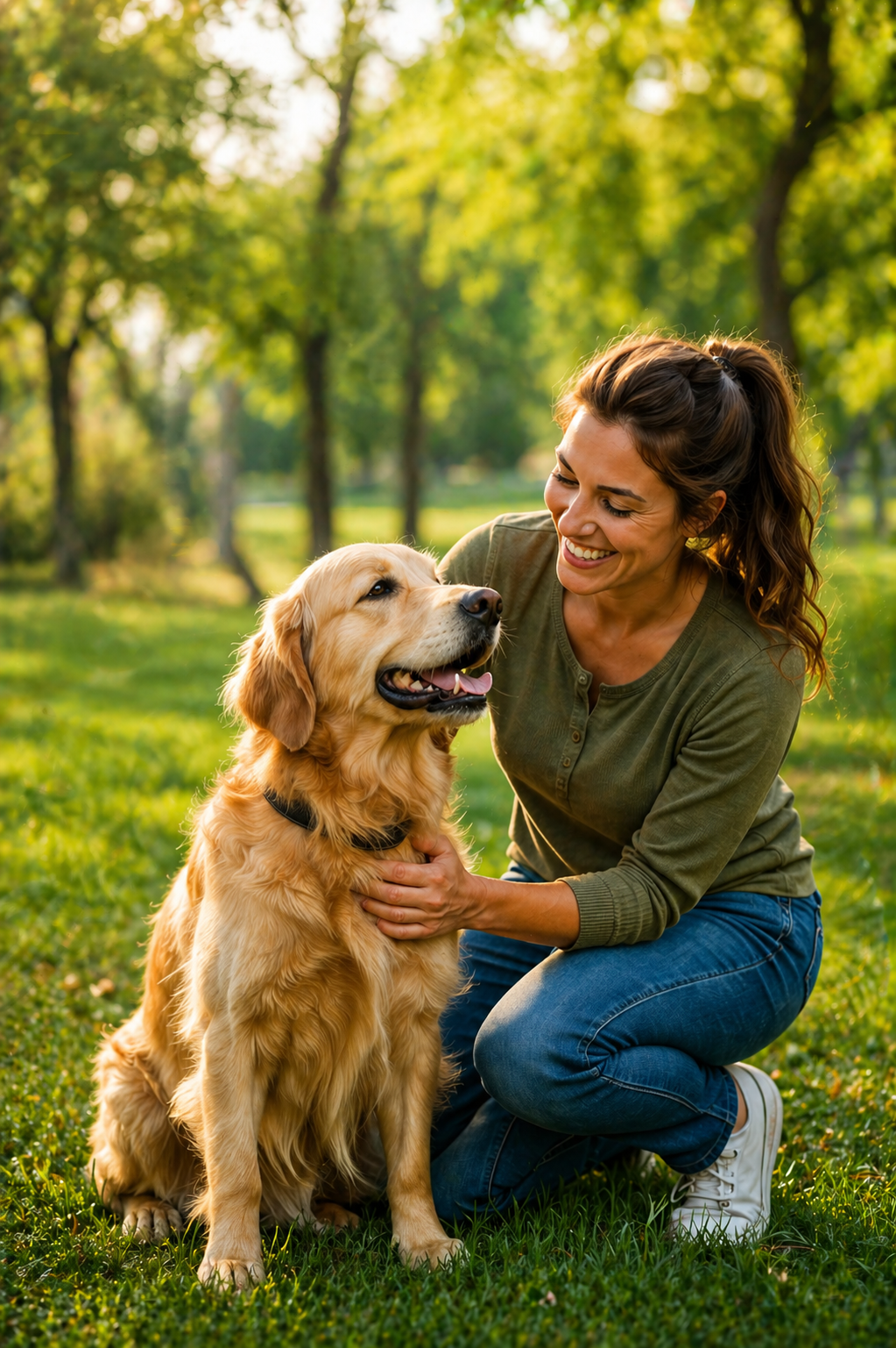 Calm trained dog