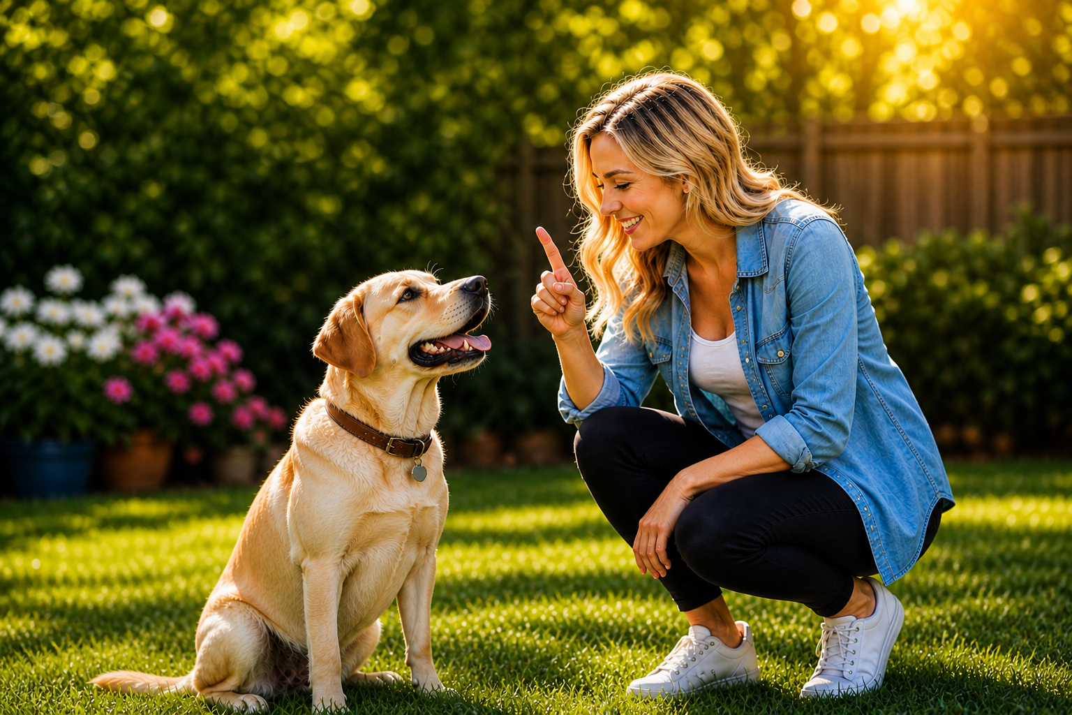 Dog training trick